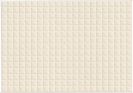 Couverture lestée vidaXL - Couverture de couchage - Couverture lestée 155 x 220 cm 11 kg Tissu Crème clair - Weighted Blanket - Confort de sommeil - Sommeil paisible