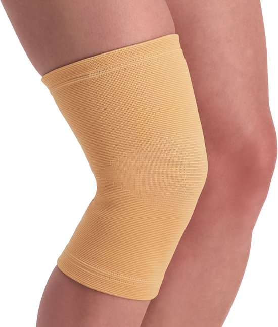 Dunimed Kniesteun - Kniebandage - Kniekous - Compressie Knie - Lichte Reuma & Artrose - Ventilerend & Elastisch - Unisex - Beige - XL
