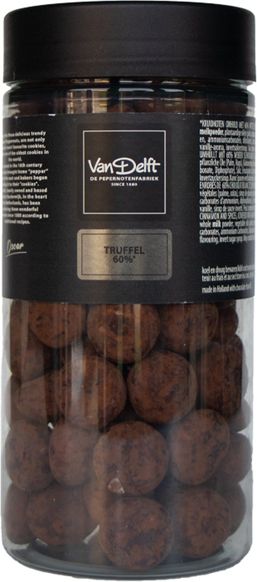 Van Delft - Truffel Kruidnoten - 225gr - pot - Sinterklaas geschenk - Pepernoten cadeau