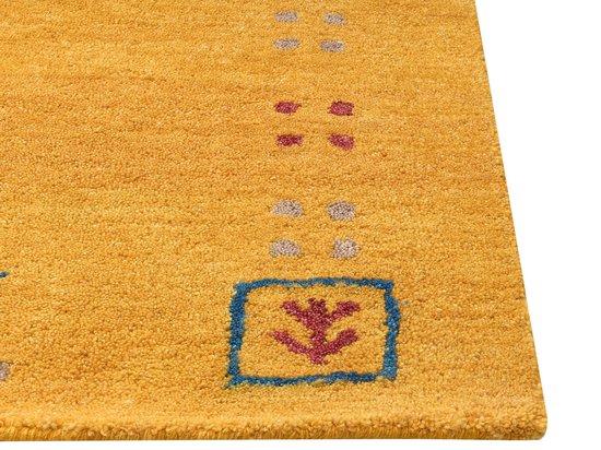Beliani AKALAN - Tapis moderne - Jaune - Laine