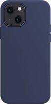 Hoesje Geschikt voor iPhone 15 Plus Hoesje Siliconen Cover Case - Hoes Geschikt voor iPhone 15 Plus Hoes Back Case - Donkerblauw