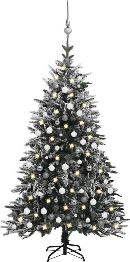 Sapin de noël artificiel articulé 300 led et boules 210 cm