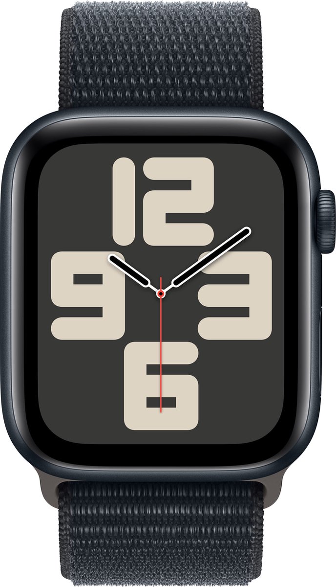 APPLE Watch SE GPS 44 mm Middernacht Aluminium Case/Middernacht Sport Loop