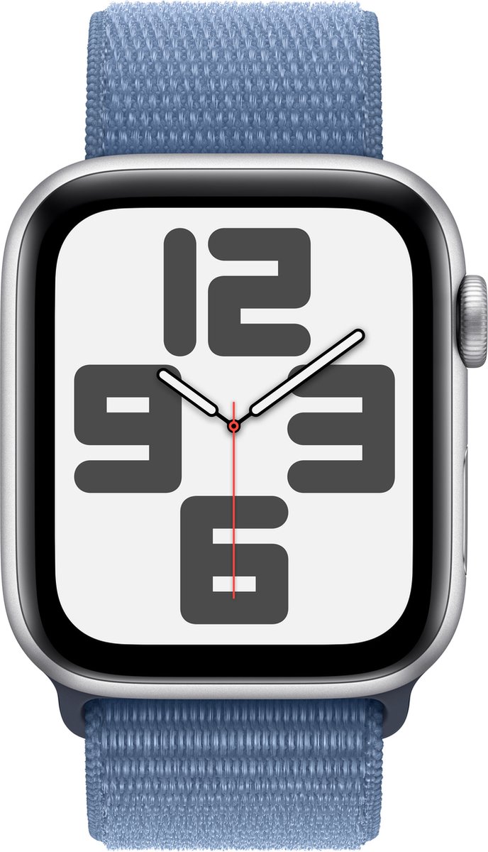 Apple Watch SE - 44mm - Silver Aluminium Case with Winter Blue Sport Loop
