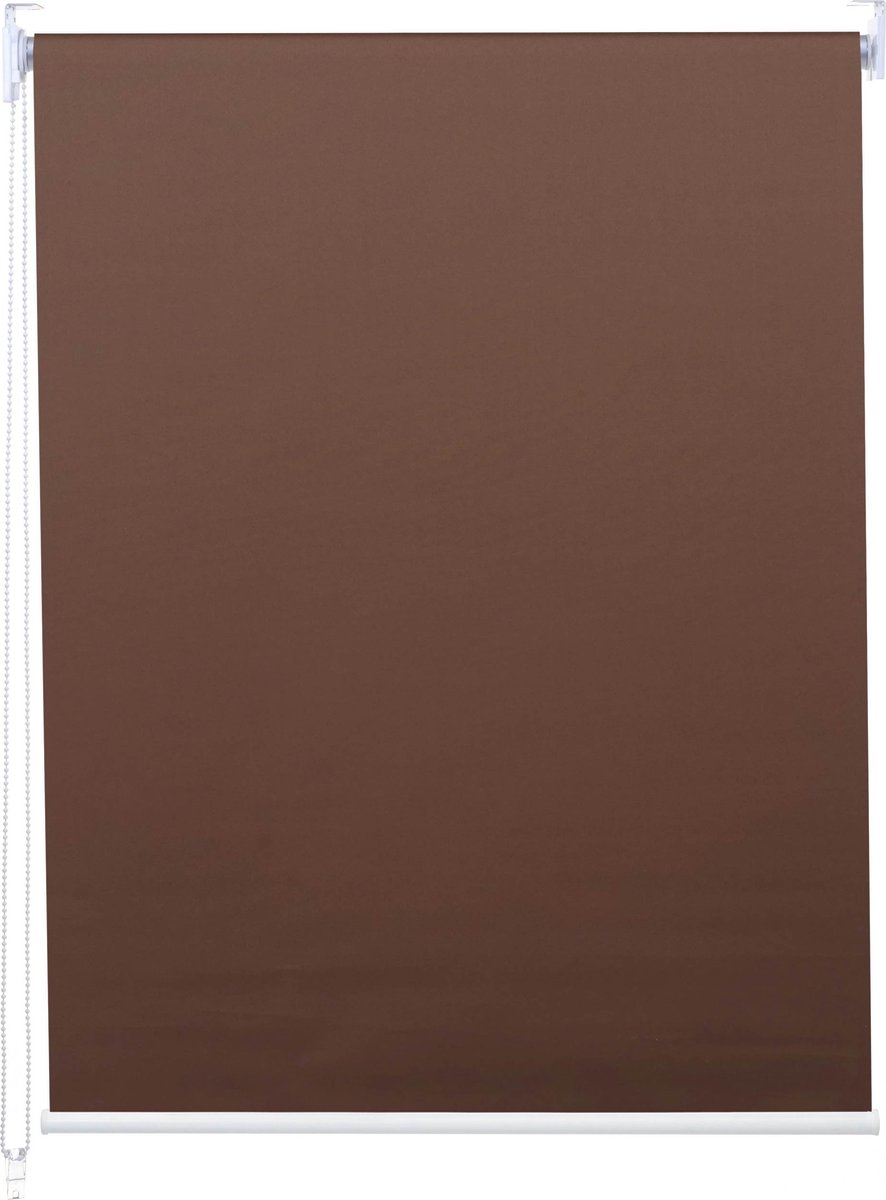 Rolgordijn MCW-D52, raamrolgordijn zijdelings tochtrolgordijn, 80x230cm zonwering verduisterend ondoorzichtig ~ bruin