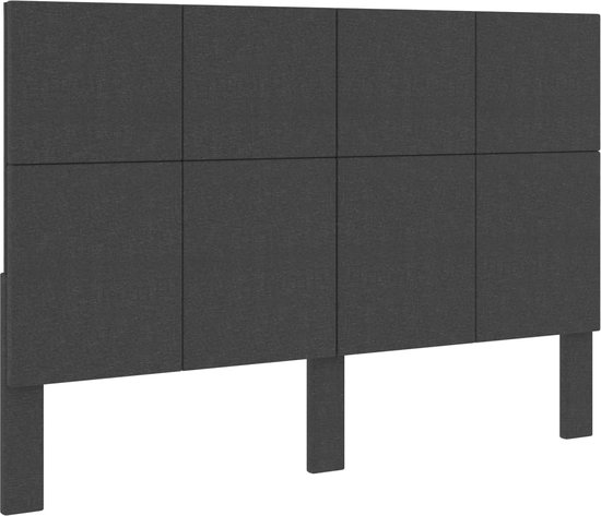The Living Store Hoofdbord Bed - 181 x 116 cm - Donkergrijs - Montage vereist
