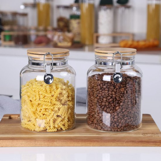 VERRES À BOIRE Avec Couvercles En Bambou Et Paille En Verre 2 PièCes, Tasse6807 EUR 29,99