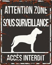 D&d Home - Waakbord - Hond - Warning Sign Square Stafford F 20x25cm Zwart - 1st