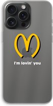 Case Company® - Hoesje geschikt voor iPhone 15 Pro Max hoesje - I'm lovin' you - Soft Cover Telefoonhoesje - Bescherming aan alle Kanten en Schermrand