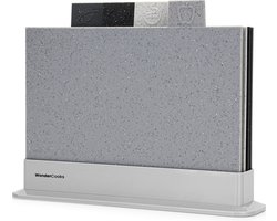 WonderCooks Index Snijplankenset - Met Houder - 4 Stuks - 30x22.5cm