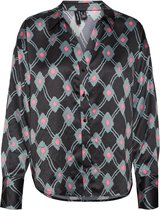 Vero Moda Blouse Vmcora Cile L/s Shirt Wvn Btq 10295356 Black/cile Dames Maat - M