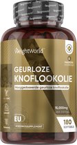 WeightWorld Geurloze Knoflookolie softgels - 15.000 mg - 180 knoflook softgels voor 6 maanden - Geur- en smaakloos