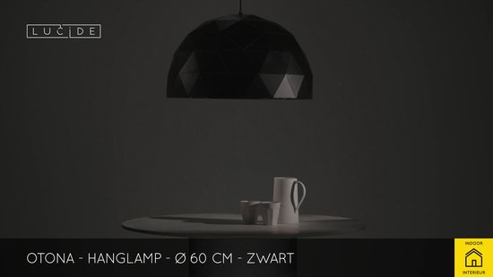 Lucide OTONA - Hanglamp - Ø 60 cm - 3xE27 - Zwart | bol