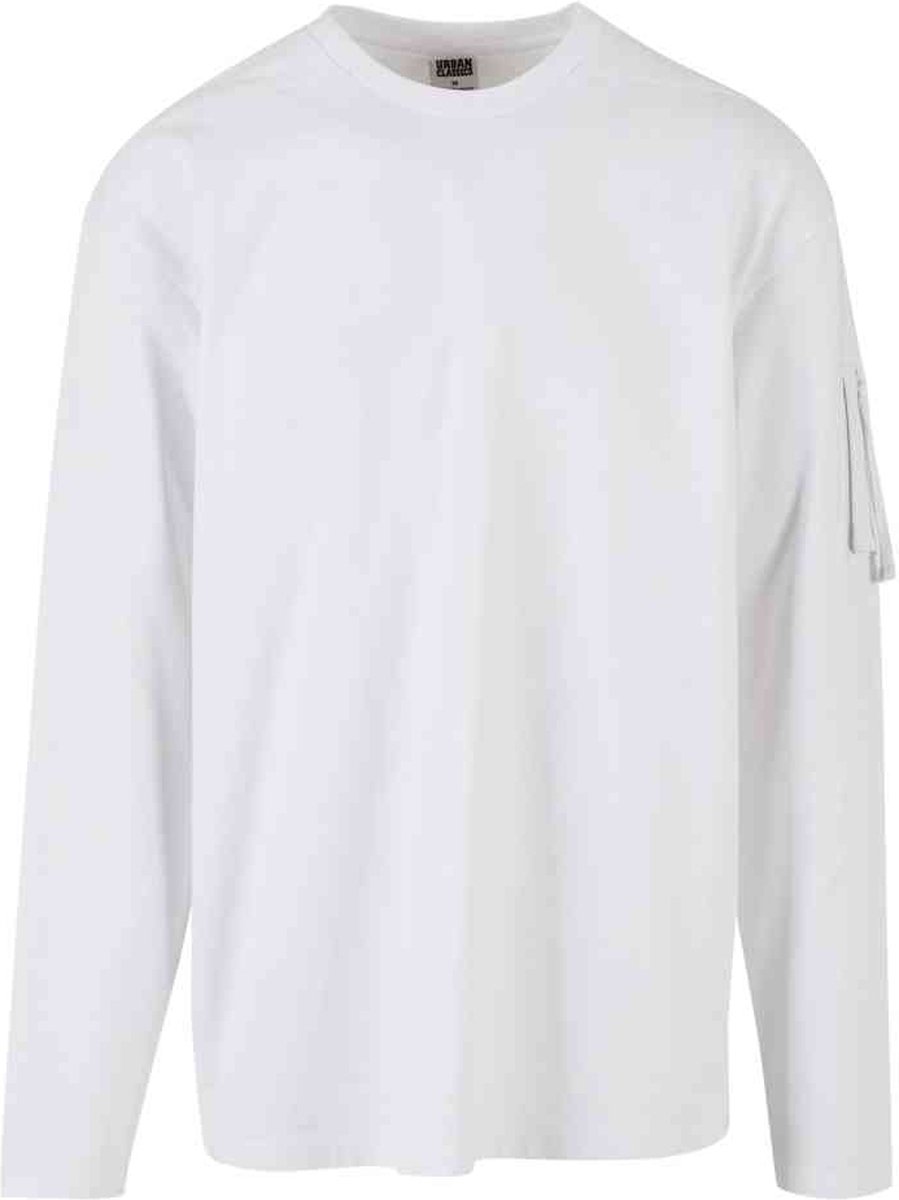 Urban Classics Sleeve Pocket Longsleeve shirt L Wit