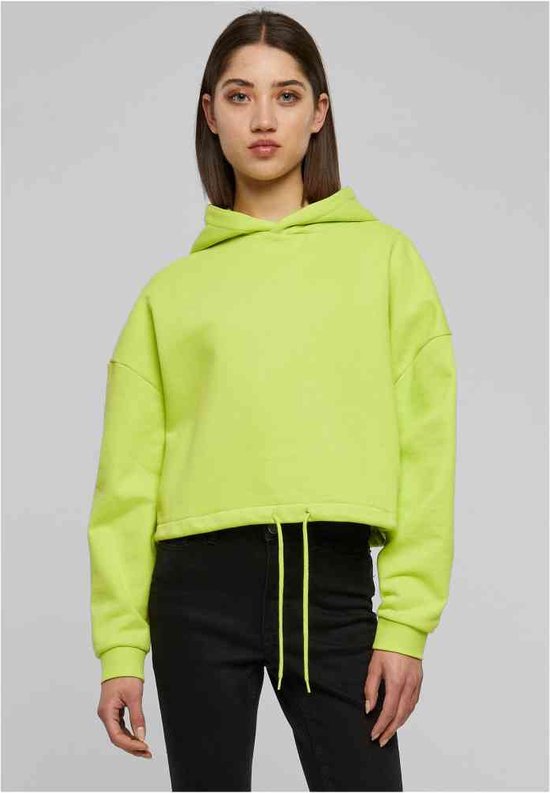 Urban Classics - Cropped Oversized Hoodie/trui - XL - Geel