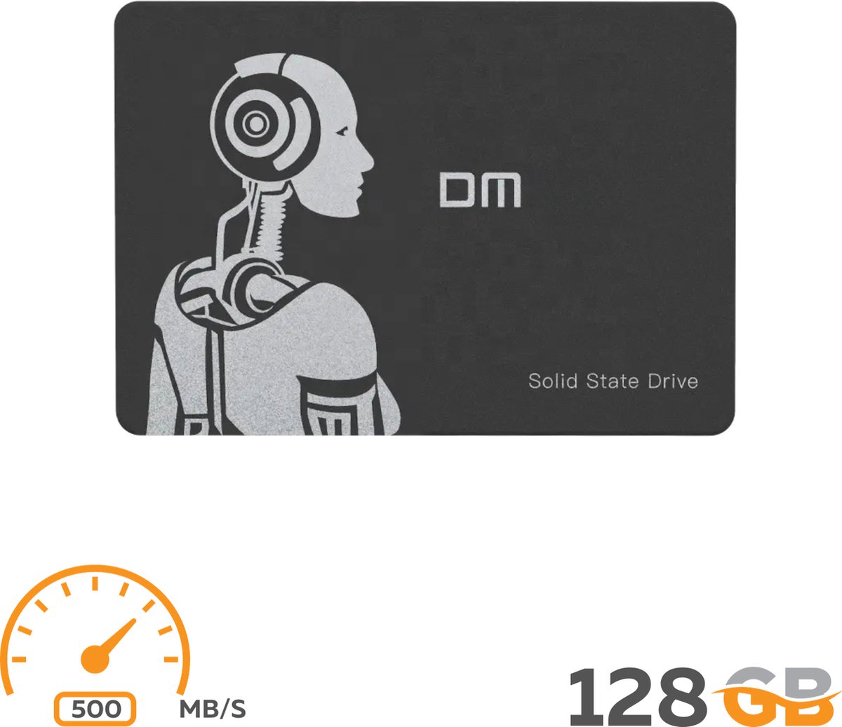 DM - Interne SSD harde schijf - 128gb SSD - Sata 3 NVMe SSD - 2.5 Inch - Duurzaam - Extra veilig - Hoge snelheid 500 mb/s