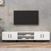 The Living Store Tv-kast Ibiza - wit - 180 x 31.5 x 40 cm - metalen voeten