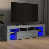 The Living Store TV-meubel TV-Meubels - 140 x 36.5 x 40 cm - Grijs Sonoma Eiken - Met RGB LED-verlichting