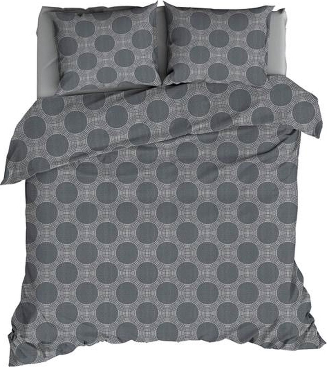 Satin d'Or Rivolta Dekbedovertrek - Lits-jumeaux - 240x200/220 cm - Antracite