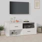 The Living Store TV-kast Classic - Hout - 100 x 35 x 40 cm - Wit