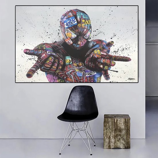 Graffiti-Poster-Canvas-Kunst-Muurdecoratie-Spiderman-Marvel-40*60cm