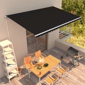 Parasol - Auvent - Extensible manuellement - 500x350 cm - Couleur crème