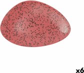 Platt tallrik Ariane Oxide Driehoekig Keramisch Rood (Ø 29 cm) (6 Stuks)