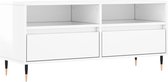 vidaXL - Tv-meubel - 100x34,5x44,5 - cm - bewerkt - hout - hoogglans - wit