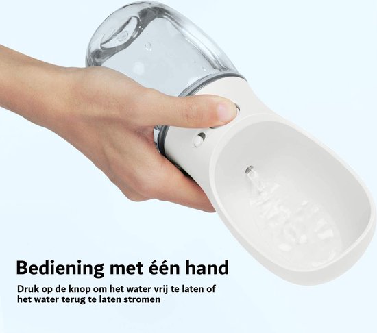 Hond Waterfles, Lekvrije Draagbare Puppy Waterdispenser, 550ml Antibacteriële Water Feeder Voor Huisdieren, Hond Kat Huisdier Outdoor Wandelen Reizen Drinkbeker, Drinkkom (Roze