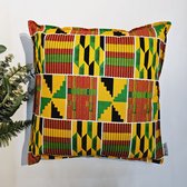 Cushion cover | Decorative Pillowcase | 40x40 | Bohemian Style Geometric 'Mudcloth' Bogolan Inspired Print Home Decor Throw Pillow Cotton Ethnic Cushion Cover