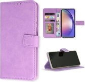 Casemania Hoesje Geschikt voor Samsung Galaxy A52 & A52S Paars - Portemonnee Book Case - Kaarthouder & Magneetlipje