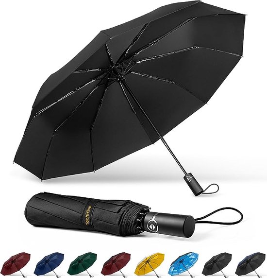 Parapluie Pliant Resistant Au Vent Compact Solide Pour Garçon