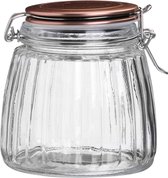 Glazen voorraadpot 1 liter met beugelsluiting
