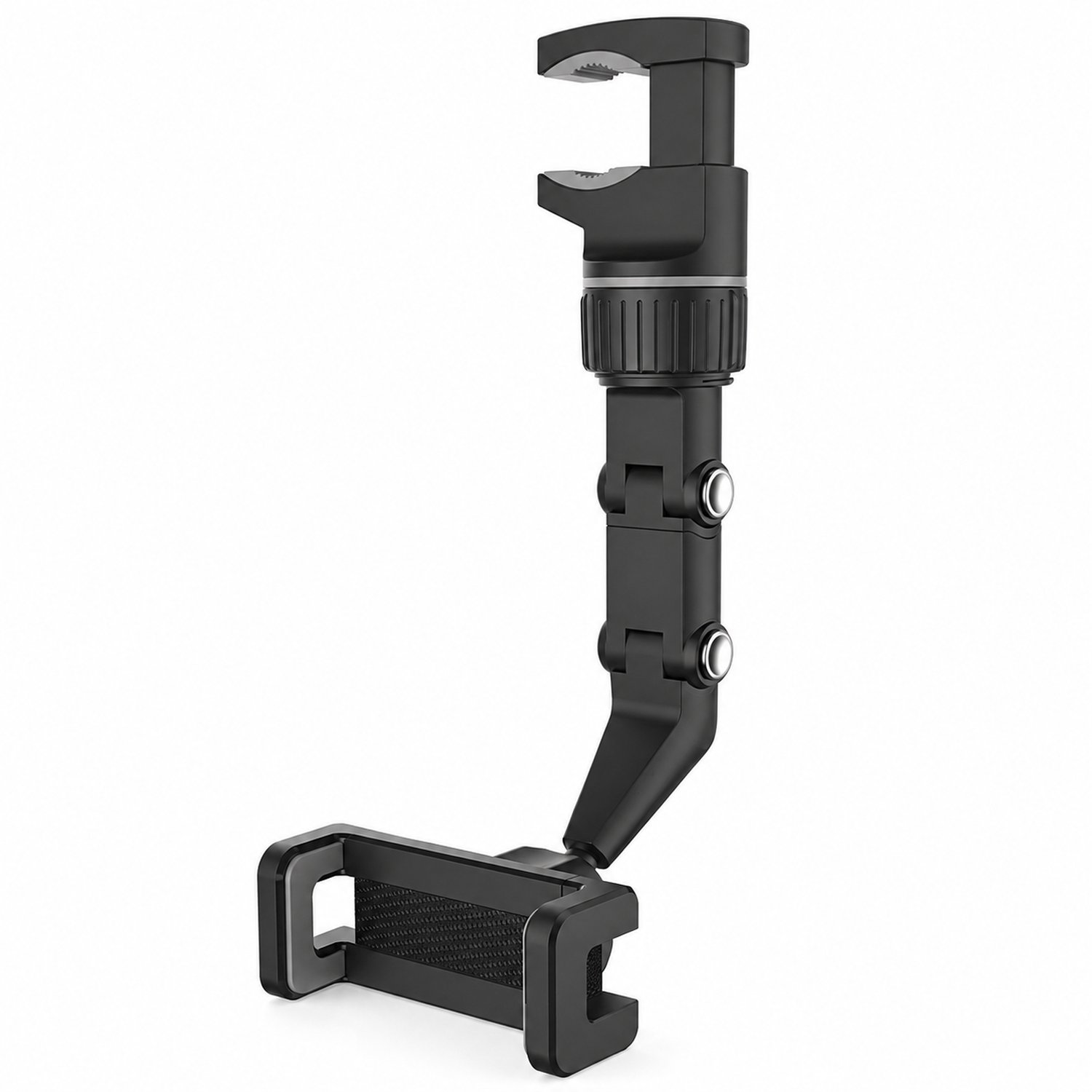 telefoonhouders auto - telefoonhouder voor de achteruitkijkspiegel - klemconstructie - grijs - verpakking 8 x 8 x 6 cm, 180 g