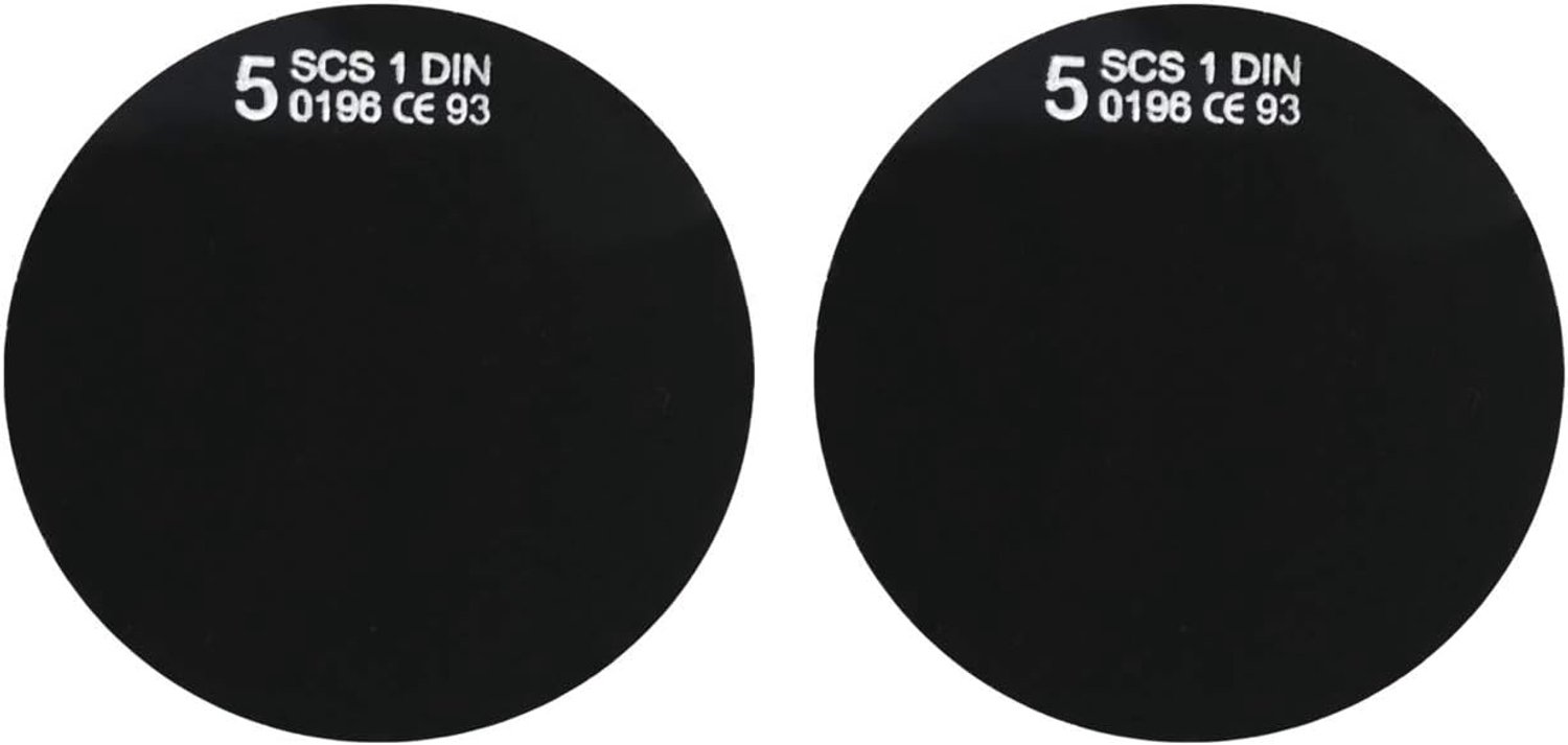Veiligheidsbrillenglazen 50 mm - groen lasbeschermingsglas - beschermingsniveau DIN 5 - ideaal voor lassen - Vemera