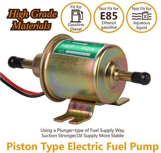 Universele Elektrische Brandstofpomp 12 V 1.2A Gas Diesel Inline 4-7 P.S.I. Lage Druk Benzine Pomp Koper Model — afbeelding 3