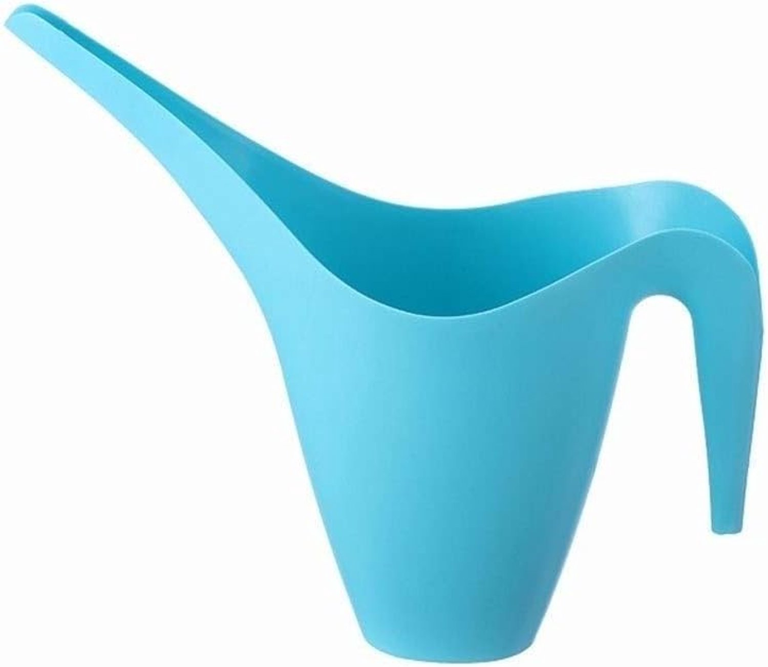 Huishoudelijke gieter met lange tuit – kunststof gieter met grote inhoud (1 liter) – decoratieve gieter (blauw)