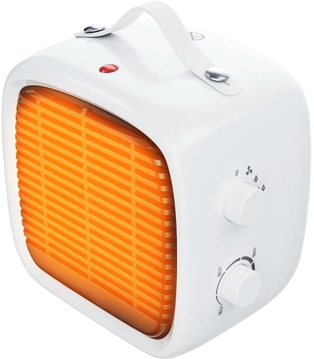 Ventilatorkachel 1200 W - Mini PTC Kachel met Thermostaat - 3 Warmtestanden - Draagbaar en Compact - Oververhittingsbeveiliging - Veiligheidsschakelaar - Voor Thuis en Kantoor