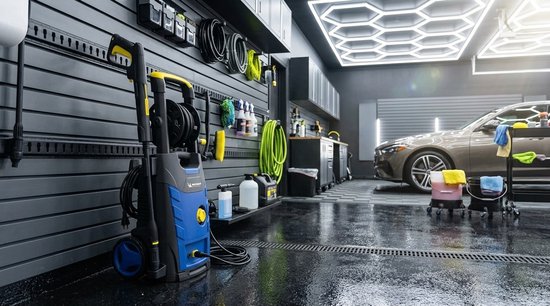 Hogedrukreiniger 160 Bar - 2200W Krachtige Elektrische Waterblazer met Double Speed System & Slanghaspel - Inclusief Vuilfrees, Schuimlans & Accessoireset - 460 L/u - Laura Homestore — afbeelding 2