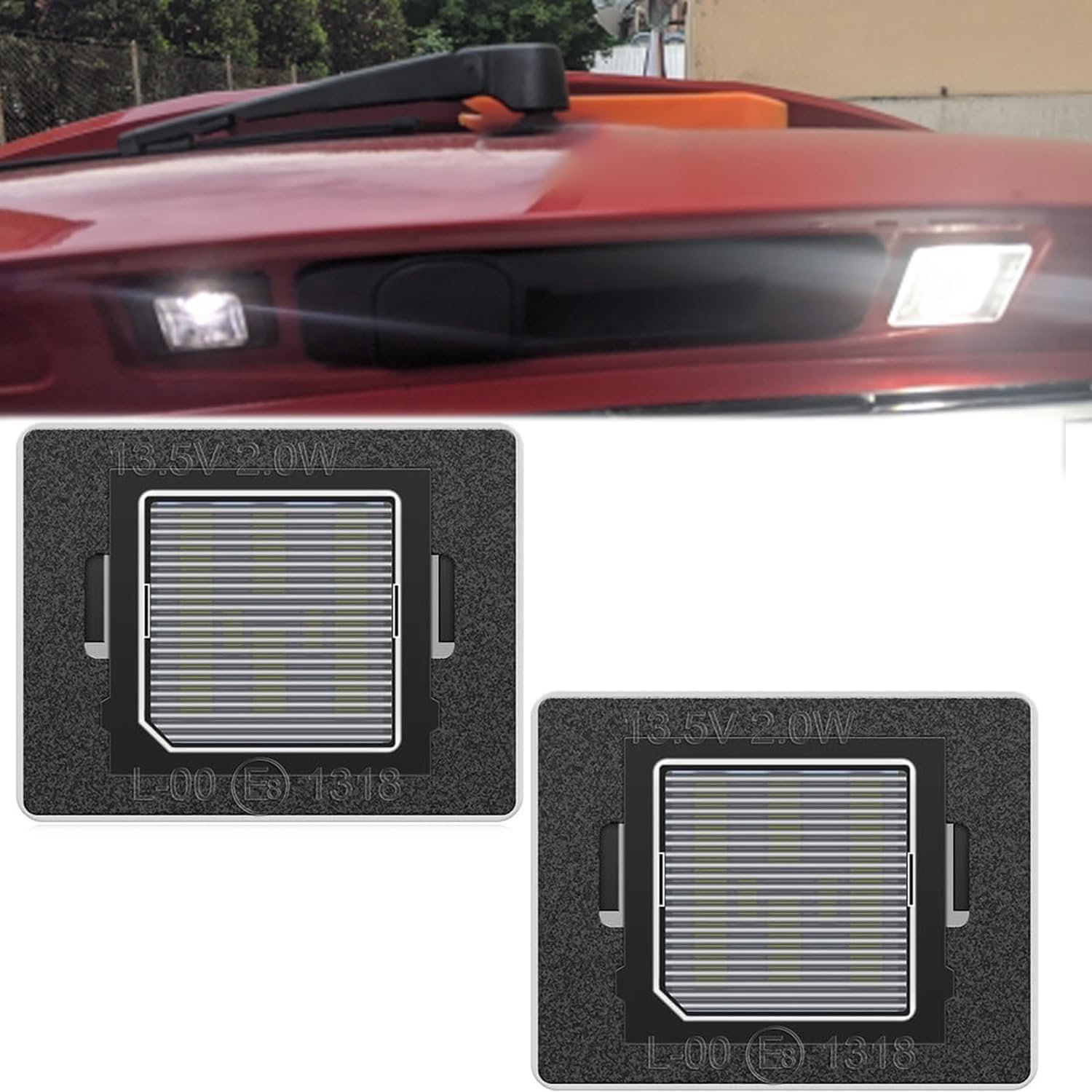 Led-kentekenplaatverlichting set van 2 - wit - zonder fouten - geschikt voor diverse Benz modellen - m-winkel