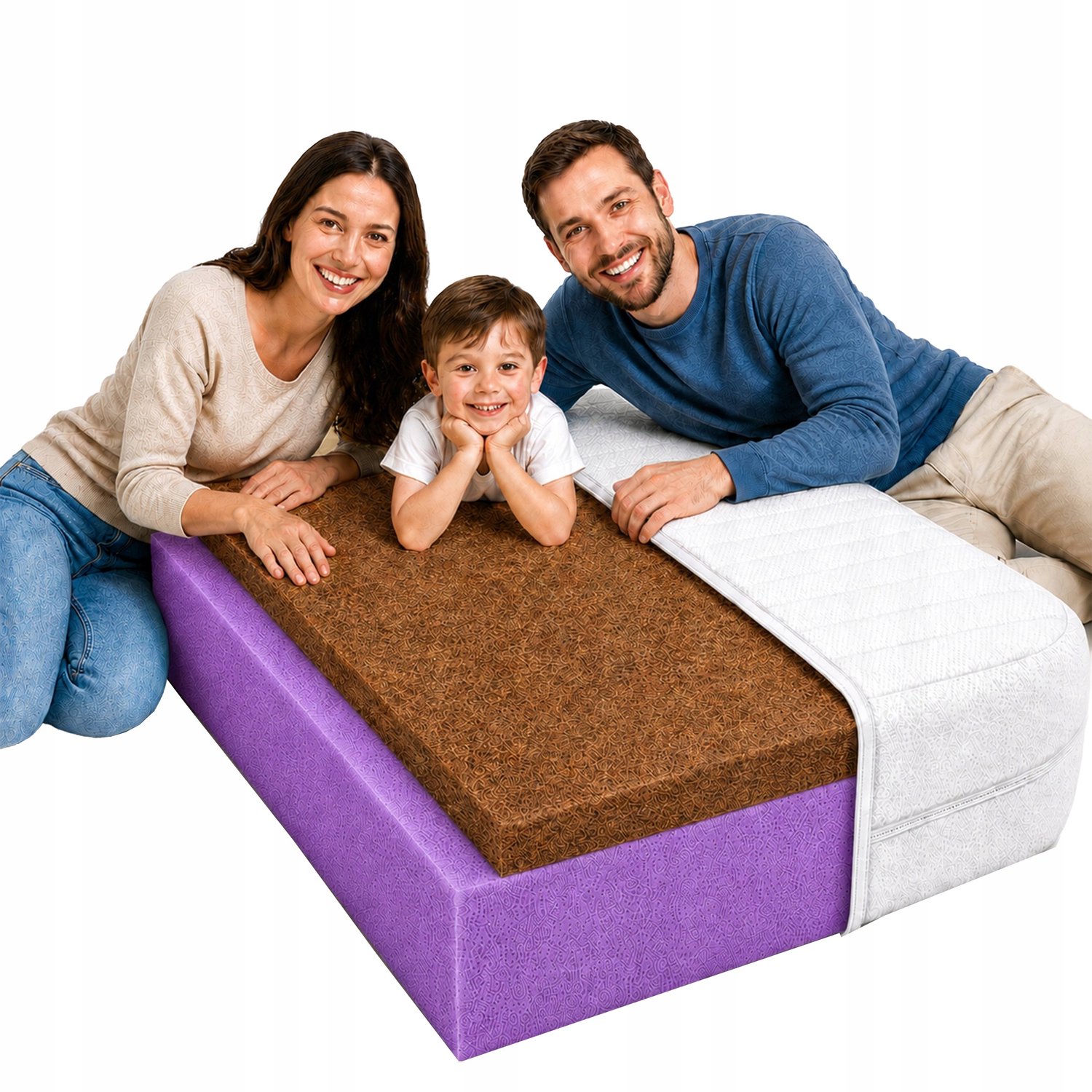 MATERACE Z GÓR Hard Koko H3/H4 Matras 80x170cm - Tweezijdig Schuim & Kokos