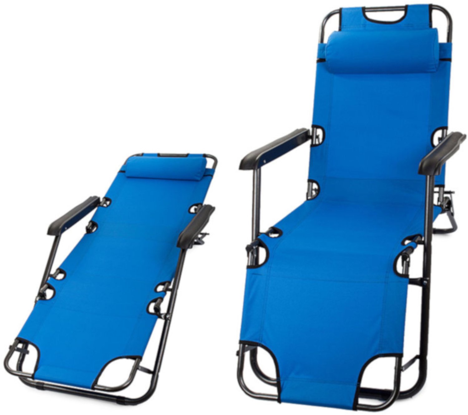 Opvouwbare ligstoel 2-in-1, campingstoel, strandstoel, zero gravity