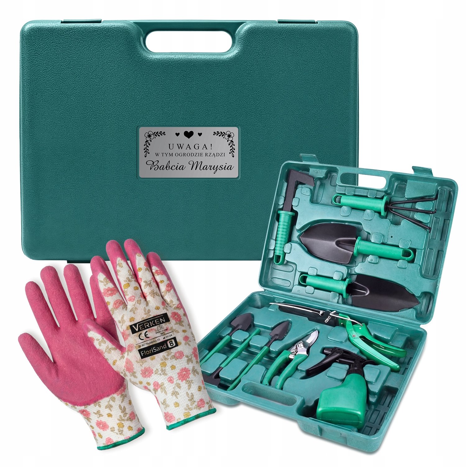 Tuin gereedschap set met gravure - Cadeau voor haar