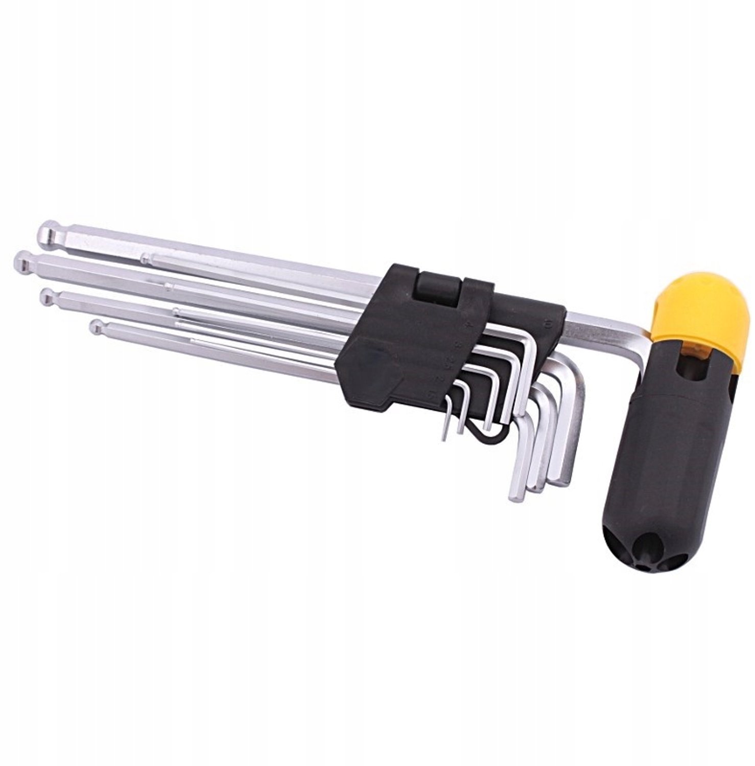 9-delige Inbussleutelset Lang met Kogelkop 1.5-10mm CRV
