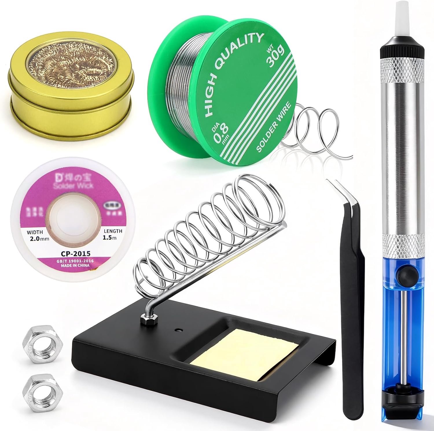 Erzekrim Soldering Tool Set, Soldering Tin, Desoldering Pump, Desoldering