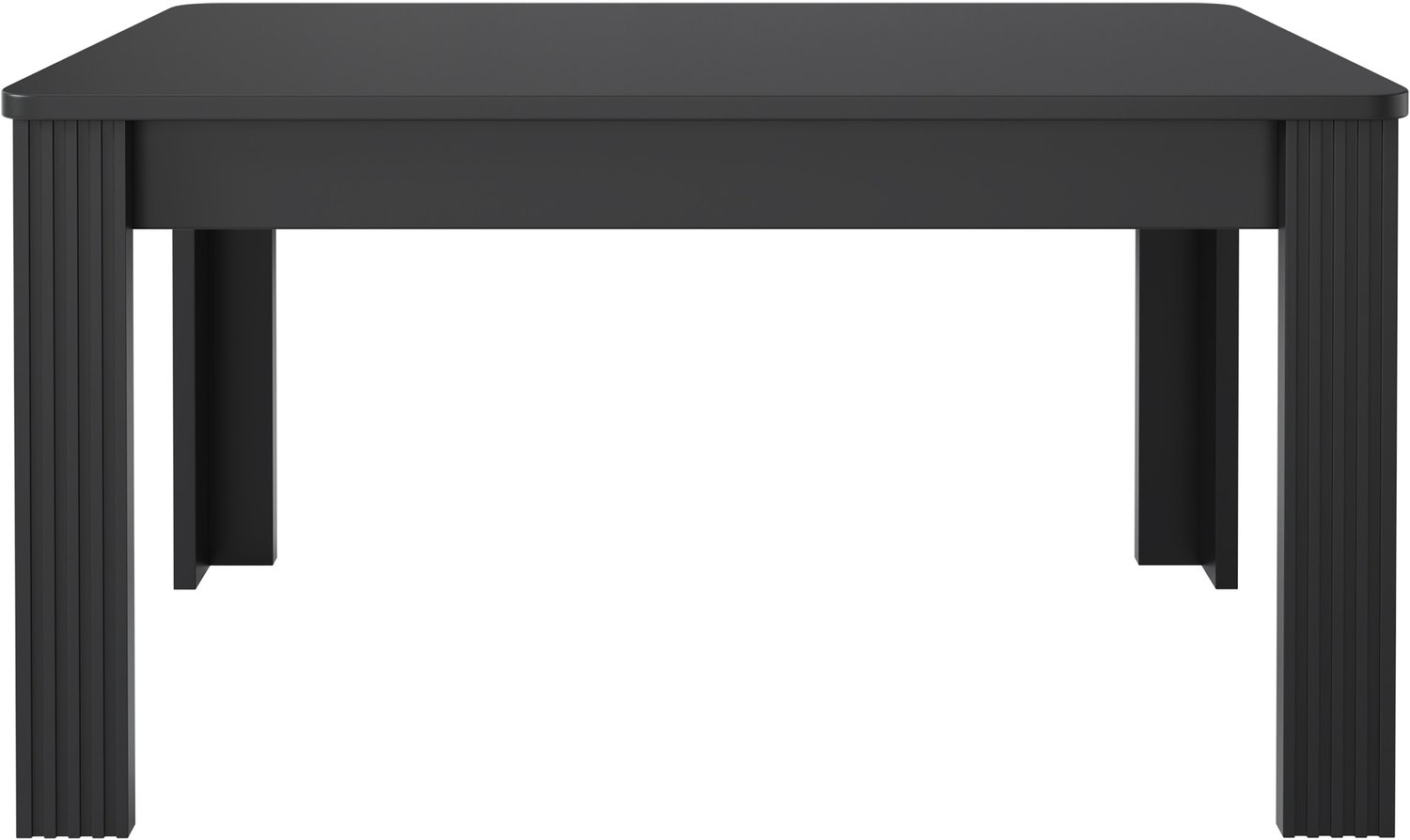 SONNENH Eettafel - Compact blad met vier brede poten - 116 x 65 x 75 cm - Zwart