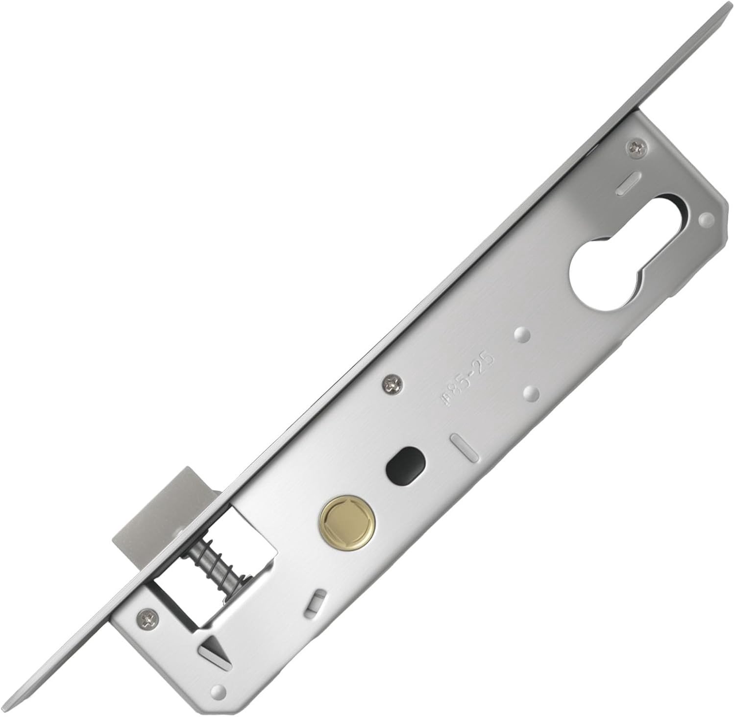 Stainless steel enkele punt deurvergrendeling 85 x 25 mm met U-bouten voor tuin- en binnendeuren, geschikt voor links/rechts montage en extra veiligheid