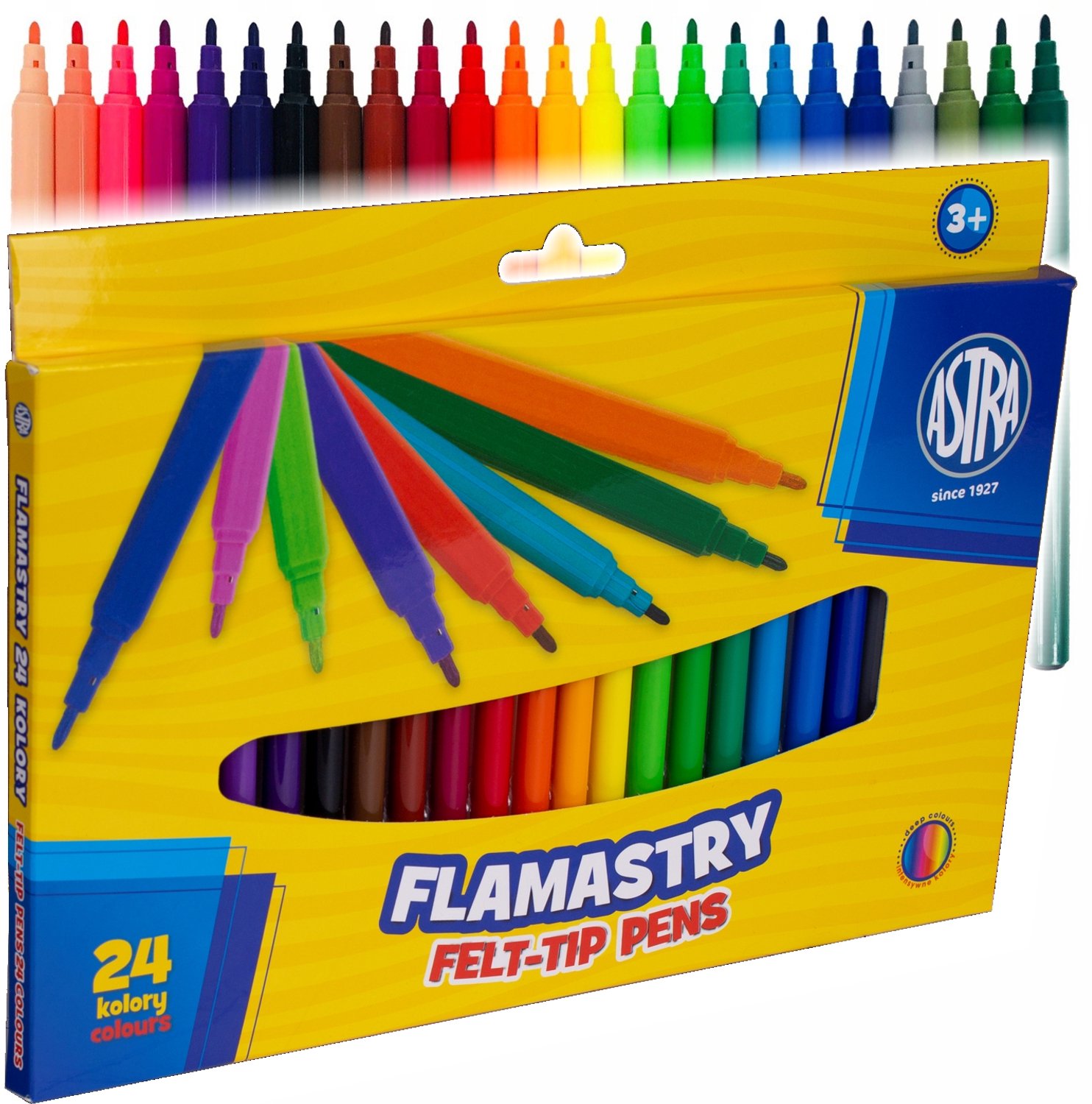 Astra School Markers - 24 Levendige Kleuren in Doos