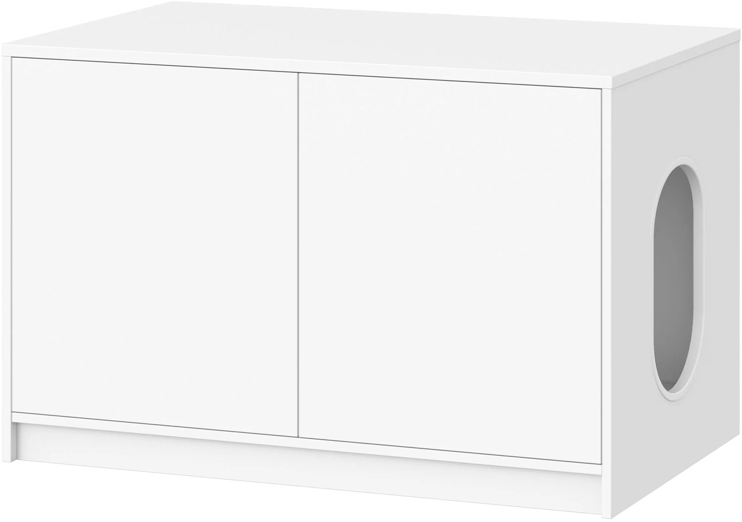 Prime Home Kattenbak - Kattenbakken - Kattenbak kast - Kattentoilet - 77,6 x 50 x 51,5cm - Wit