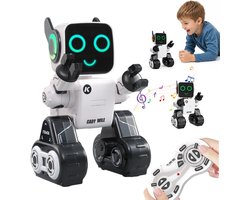 Intelligente Interactieve Robot - Speelgoedrobot Voor Kinderen - STEM Speelgoed - Programmeerbaar Robot - LED-ogen & Oren - Lopen & Zingen & Dansen - Spaarpot - Afstandsbediening & App & Spraak & Aanraking - Voor Educatief Spelen